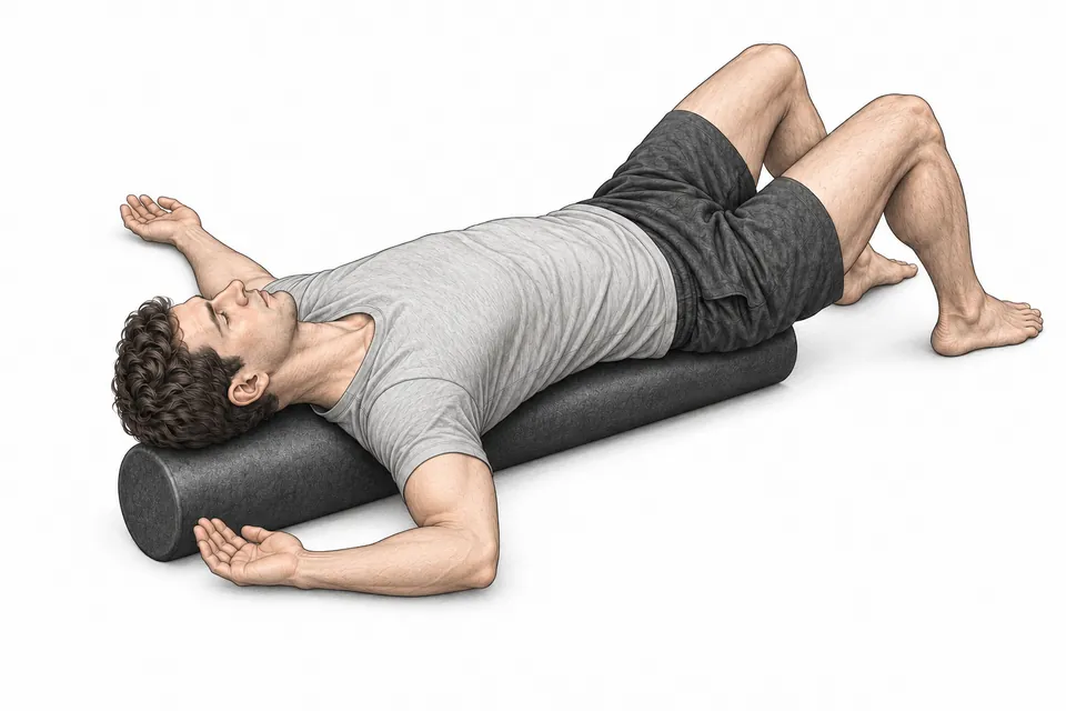 Διάταση θωρακικών σε foam roller