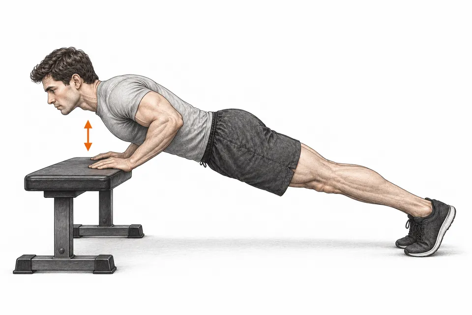 Push-up σε πάγκο