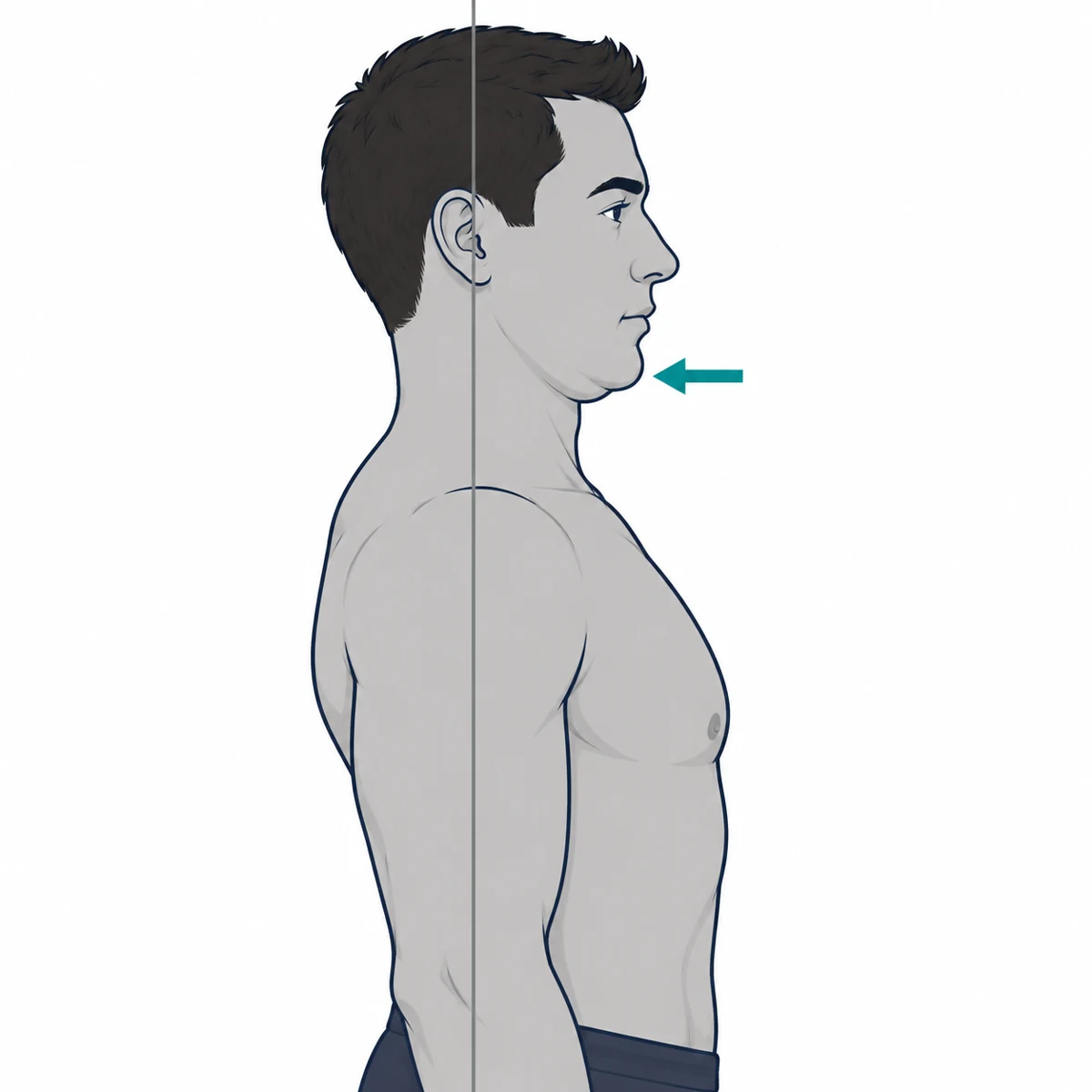 Chin tuck: οπίσθια μετατόπιση κεφαλής